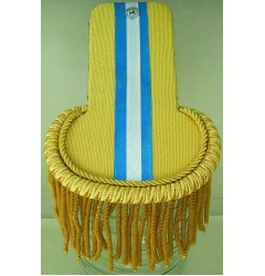 Epaulette Gold with Blue/White Stripe